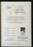 ISO-14001 Environmental Management Certificate